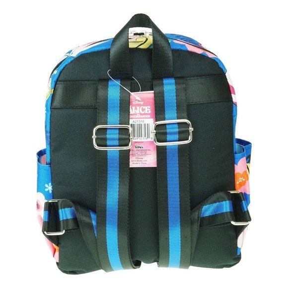 Disney's Alice in Wonderland Talking Flowers Canvas Print Nylon Mini Backpack - Picture 6 of 6